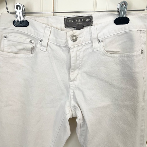 J Crew Point Sur Slim Stacker Japanese Selvedge Jean in Marshmallow Size 25 - Picture 7 of 11